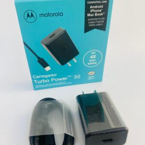 CMTP - CARGADOR MOTOROLA TURBO POWER 30W (CAJA CELESTE)