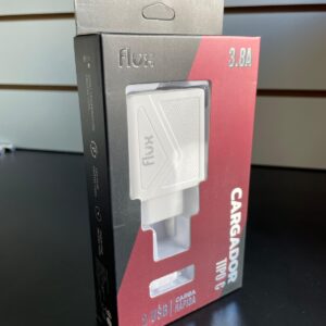 FC38- CARGADOR FLUX 3.8amp 2USB + CABLE TIPO C