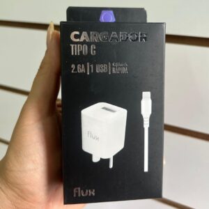 FC26 - CARGADOR FLUX 2.6amp 1USB + CABLE TIPO C