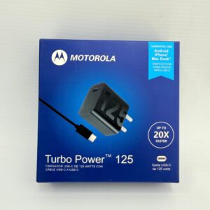 CM125W - CARGADOR MOTOROLA 125W + CABLE TIPO C A C - CARGA RAPIDA
