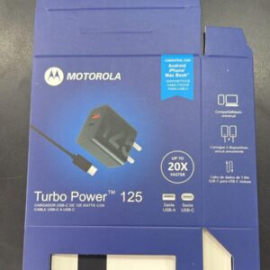 CM125W - CARGADOR MOTOROLA 125W + CABLE TIPO C A C - CARGA RAPIDA