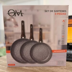 4276 - SET DE SARTENES OM 22-26-30cm GRIS