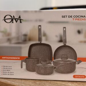 6474 - SET DE OLLAS 7pcs OM GRIS