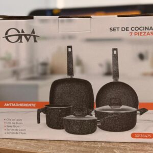 6475 - SET DE OLLAS 7pcs OM NEGRO
