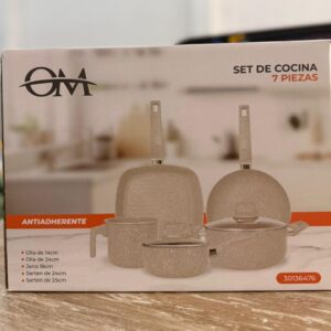6476 - SET DE OLLAS 7pcs OM BEIGE