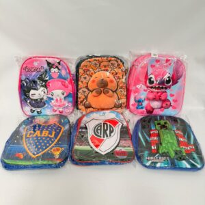C12 - MOCHILA 3D TELA 12 2 CIERRES PERSONAJES