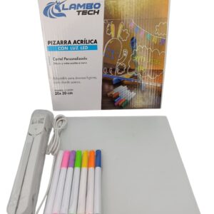 C46701 - PIZARRA ACRILICA CON LUZ 20X20 LAMBO TECH