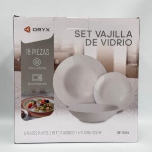 516A - SET DE VAJILLAS DE VIDRIO ORYX
