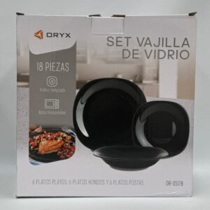 517B - 517B SET DE VAJILLAS DE VIDRIO ORYX