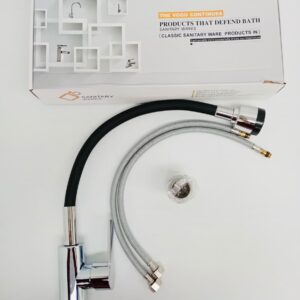 BF13 - GRIFERIA COCINA CUELLO FLEXIBLE NEGRO
