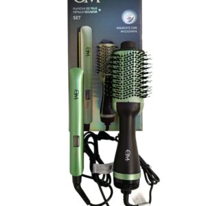OM1780 - SET PLANCHA DE PELO + PEINE SECADOR OM