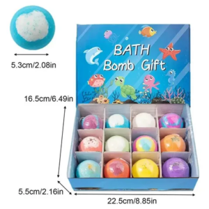 KB07 - BOLA DE BAÑO MAGICA AZUL X 12 UNIDADES