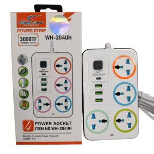 204 - ALARGUE ZAPATILLA 4 tomas + 3usb + 1 tipo c