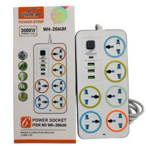 206 - ALARGUE ZAPATILLA 6 tomas + 3usb + 1 tipo c