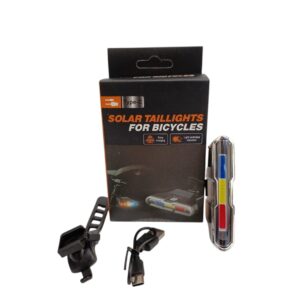 D06707 - LUZ LED SOLAR BICICLETA TRASERA RECARGABLE 3 COLORES