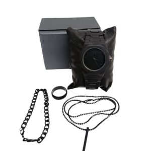 SH001 - RELOJ ELEGANTE + PULSERA COLLAR + ARO + ESTUCHE HOMBRE