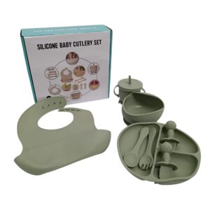 BN01 - SET PARA BEBE DE SILICONA (COLORES SURTIDOS)